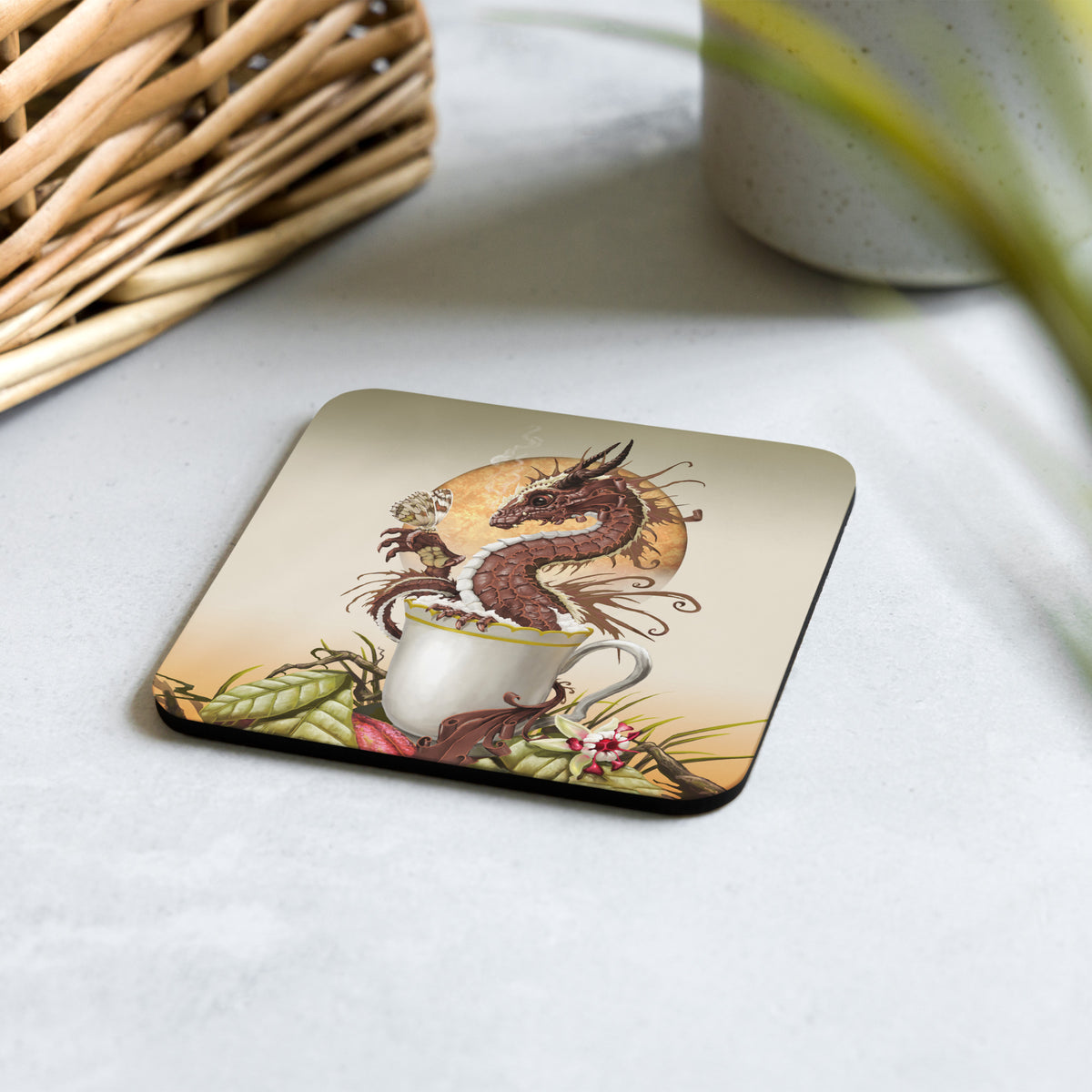 Hot Chocolate Cork-back coaster - Free USA Shipping - Buy 4 get 20% off using code coaster4