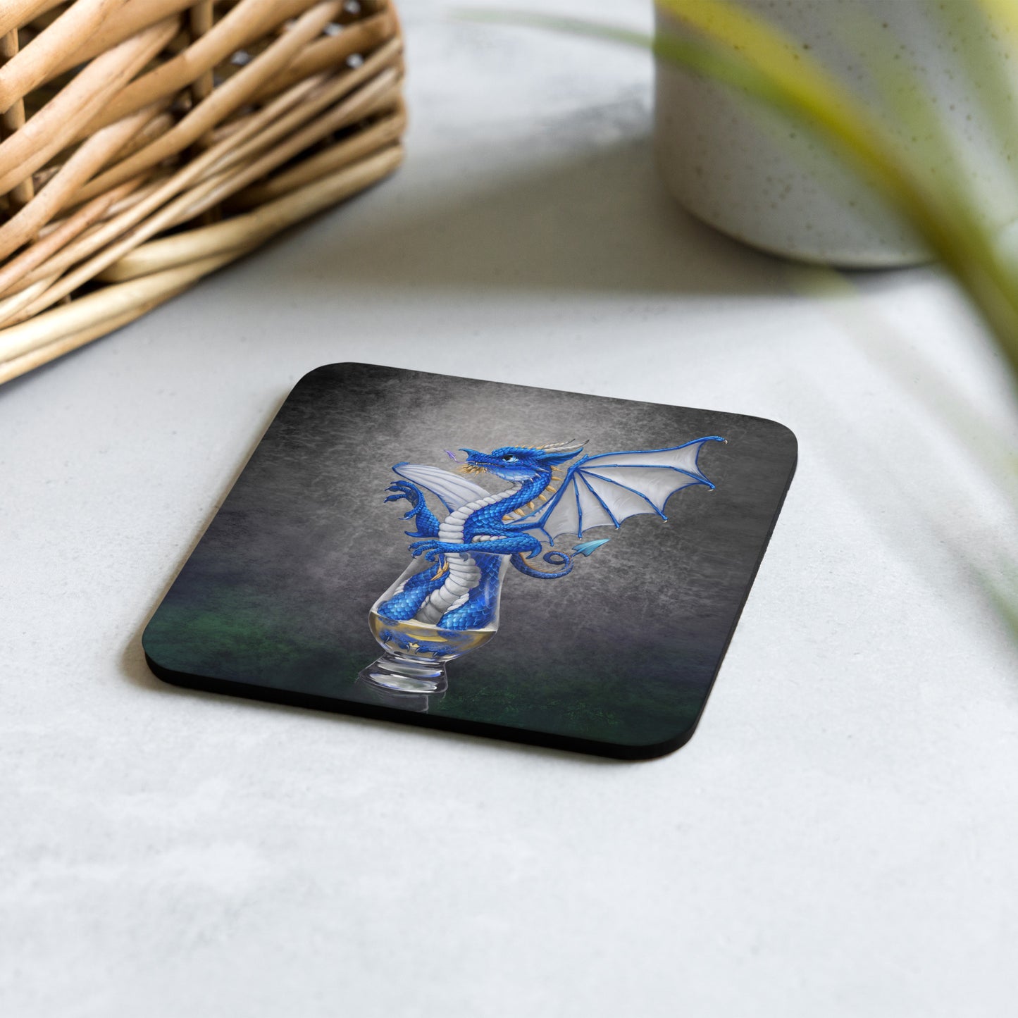Scotch Dragon Cork-back coaster - Free USA Shipping - Buy 4 get 20% off using code coaster4