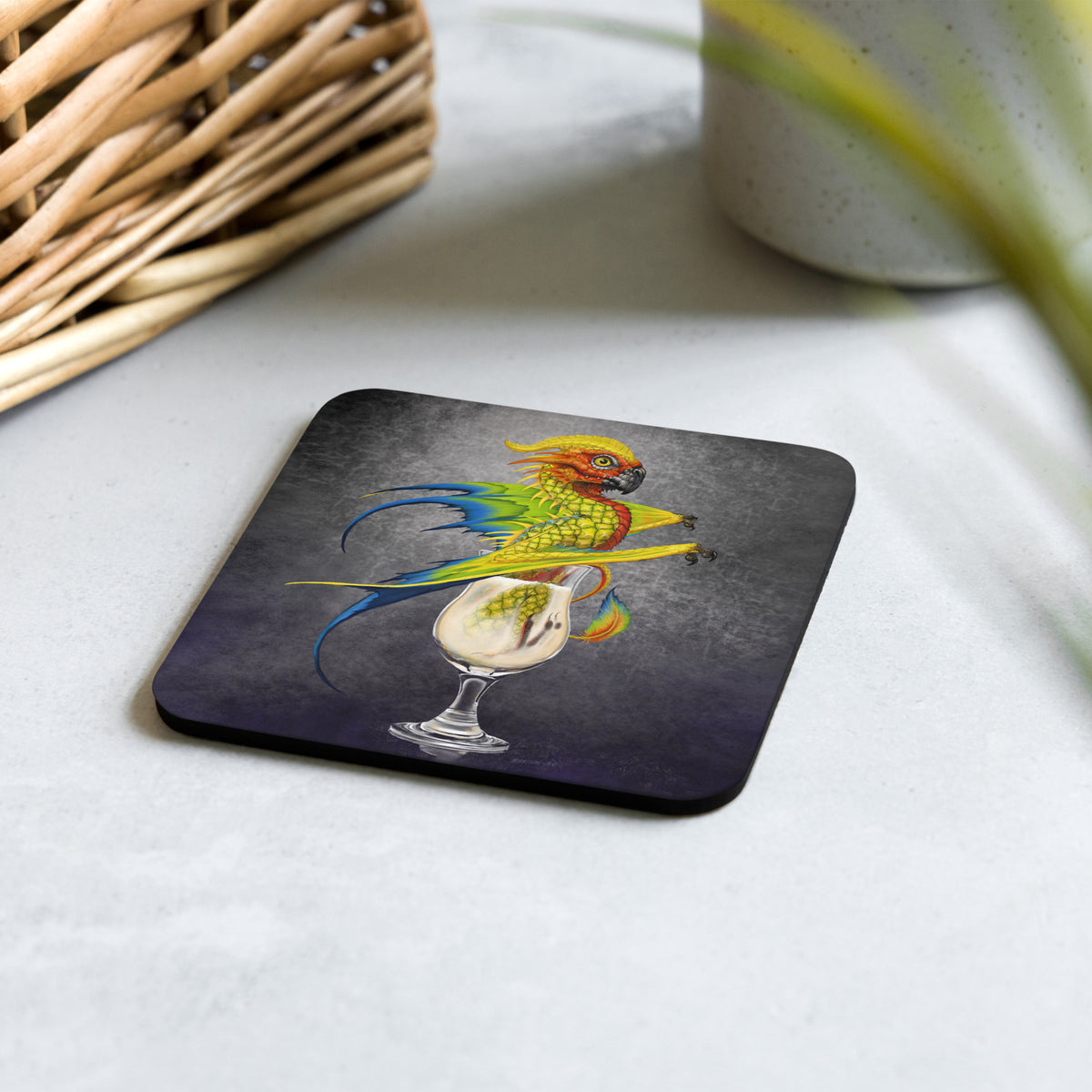 Pina Colada Cork-back coaster - Free USA Shipping - Buy 4 get 20% off using code coaster4