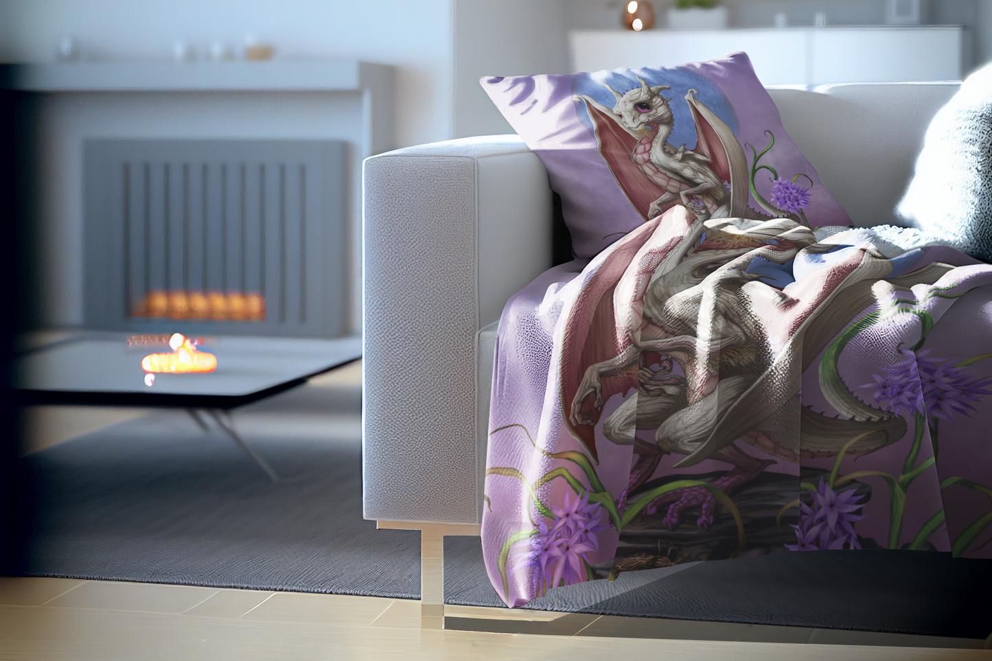 Garlic Dragon Throw Blanket - Free USA Shipping