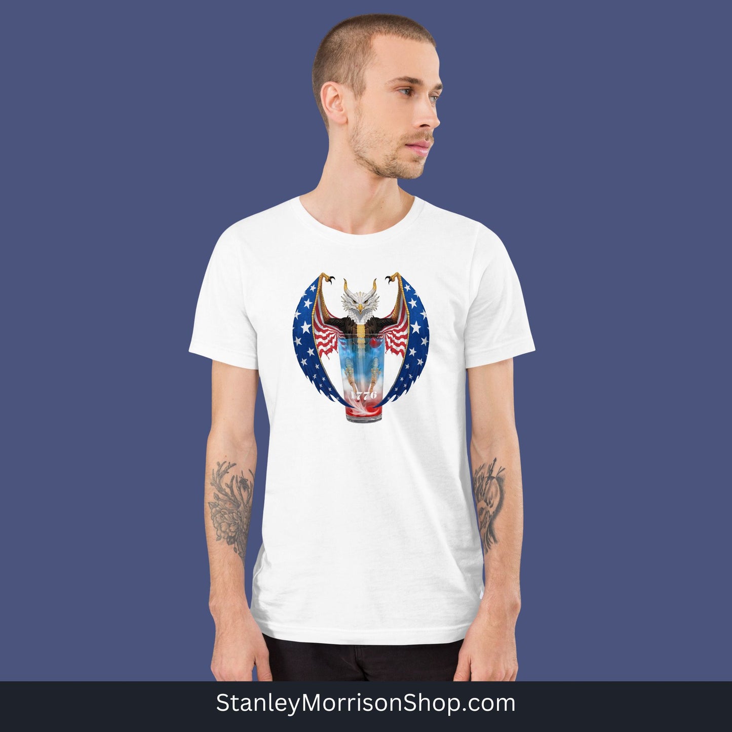 Red White Blue Cocktail Dragon Unisex t-shirt