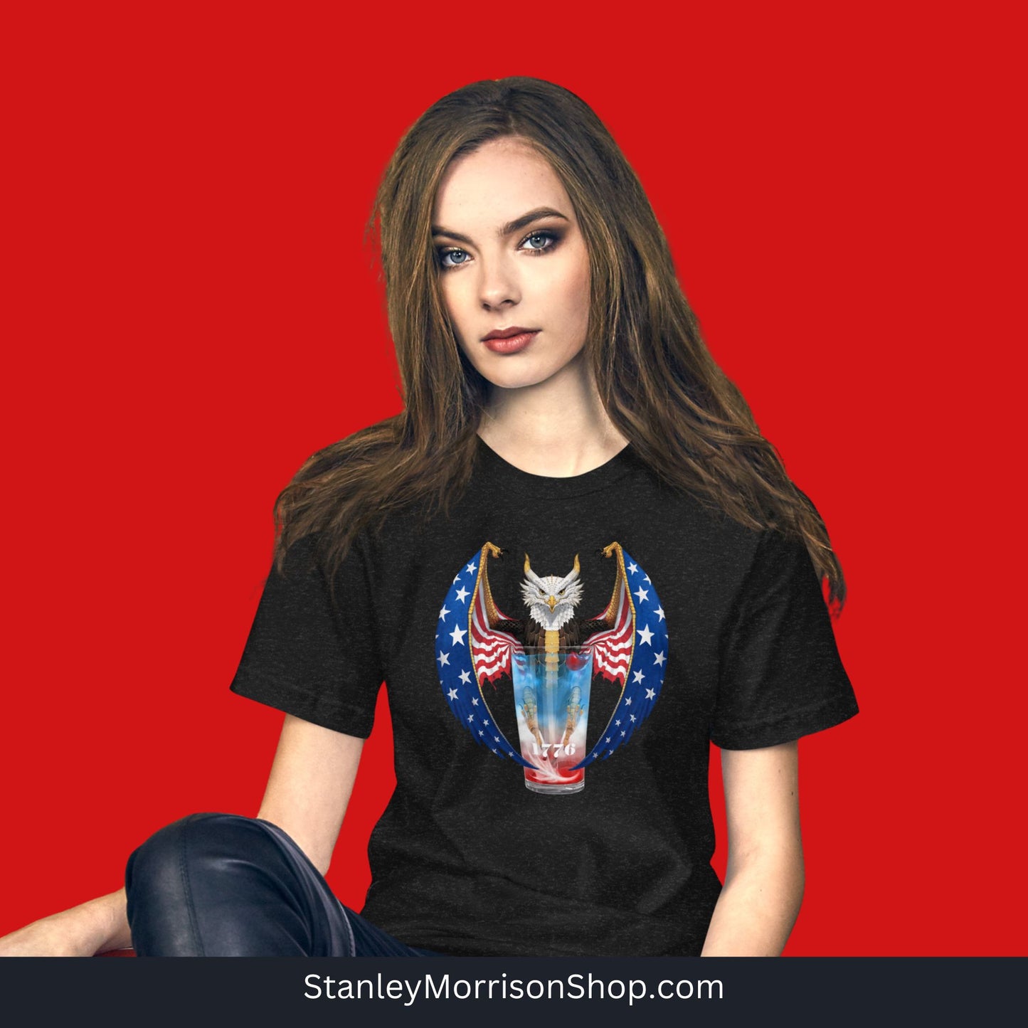 Red White Blue Cocktail Dragon Unisex t-shirt
