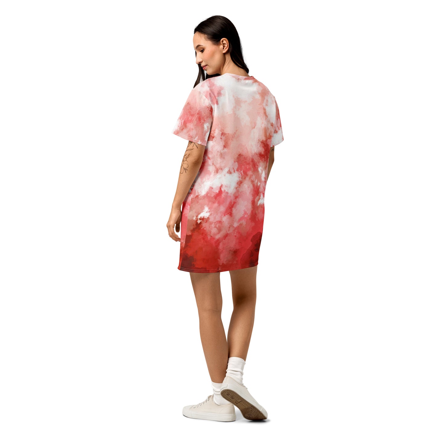 Strawberry Dragon Cotton t-shirt dress - Free USA Shipping
