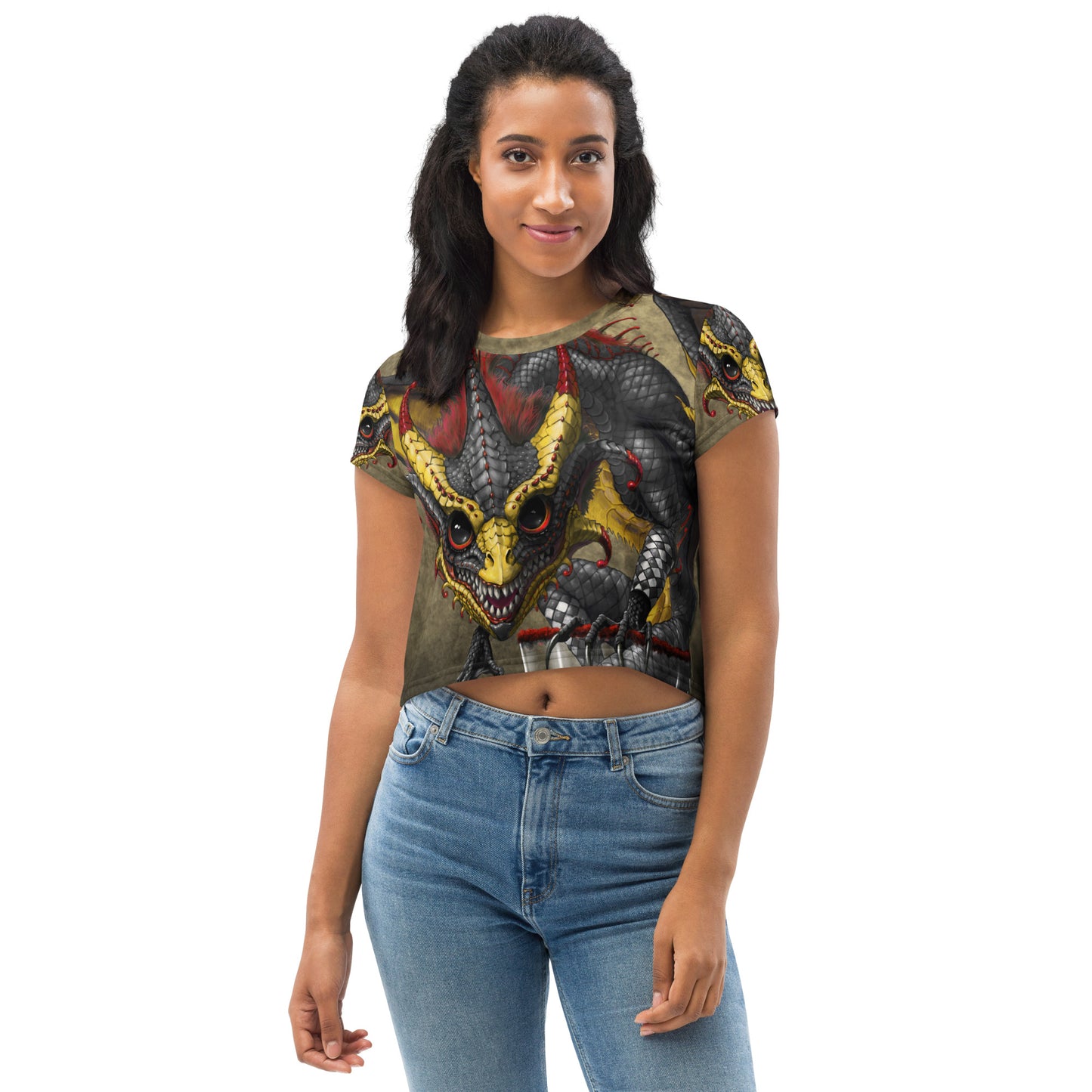 Joker Card All-Over Print Crop Tee - Free USA Shipping
