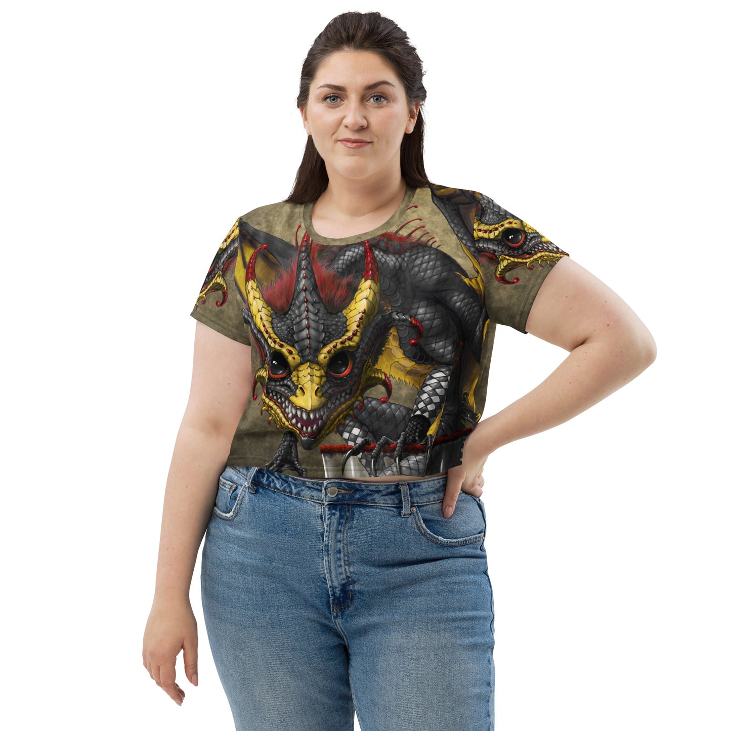 Joker Card All-Over Print Crop Tee - Free USA Shipping