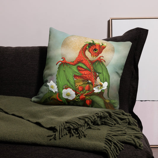 Strawberry Dragon Premium Pillow Case - Free USA Shipping