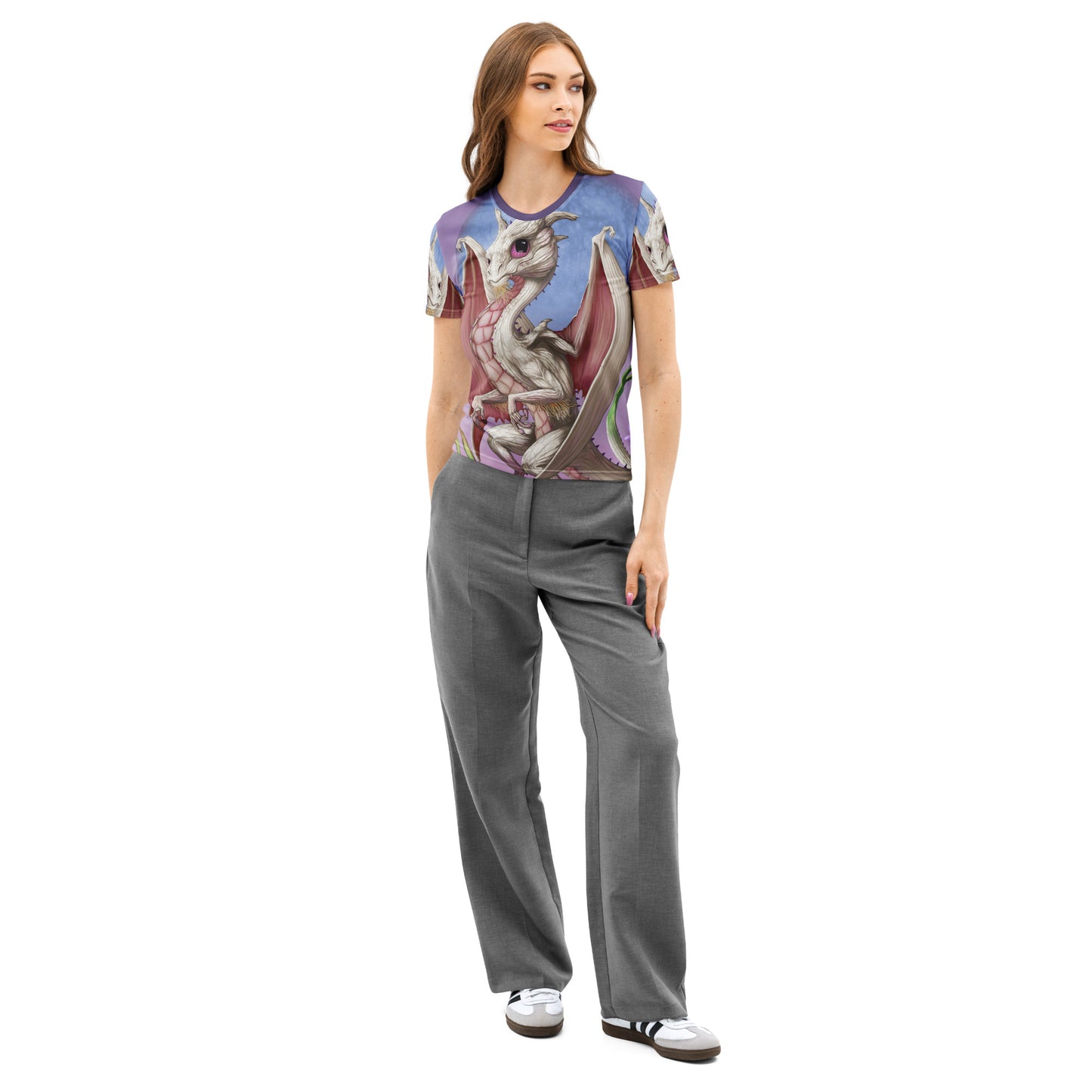 Garlic Dragon Women’s cotton crew neck t-shirt - Free USA Shipping