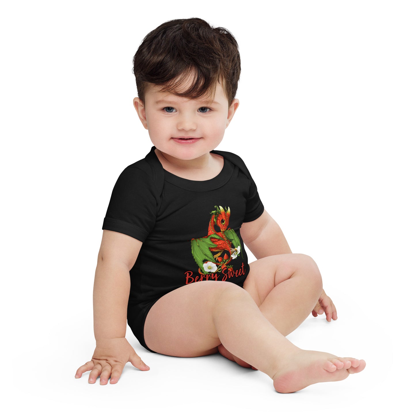 Strawberry Dragon Baby short sleeve one piece - Free USA Shipping