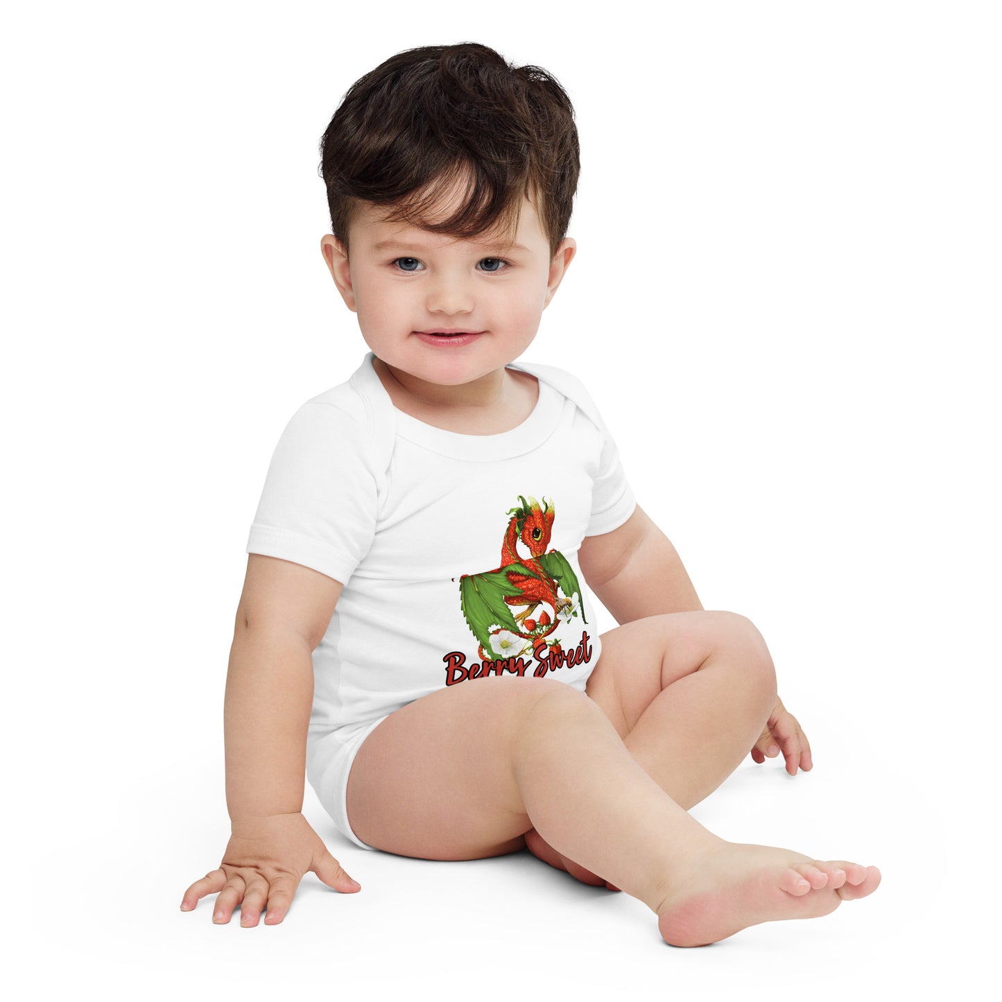 Strawberry Dragon Baby short sleeve one piece - Free USA Shipping