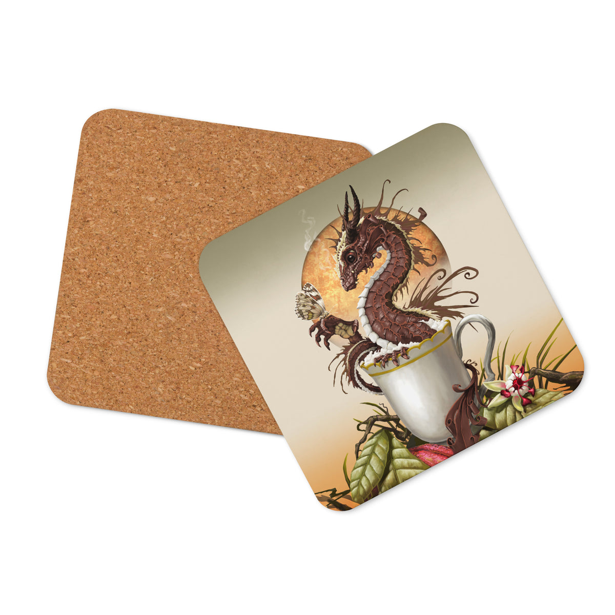 Hot Chocolate Cork-back coaster - Free USA Shipping - Buy 4 get 20% off using code coaster4