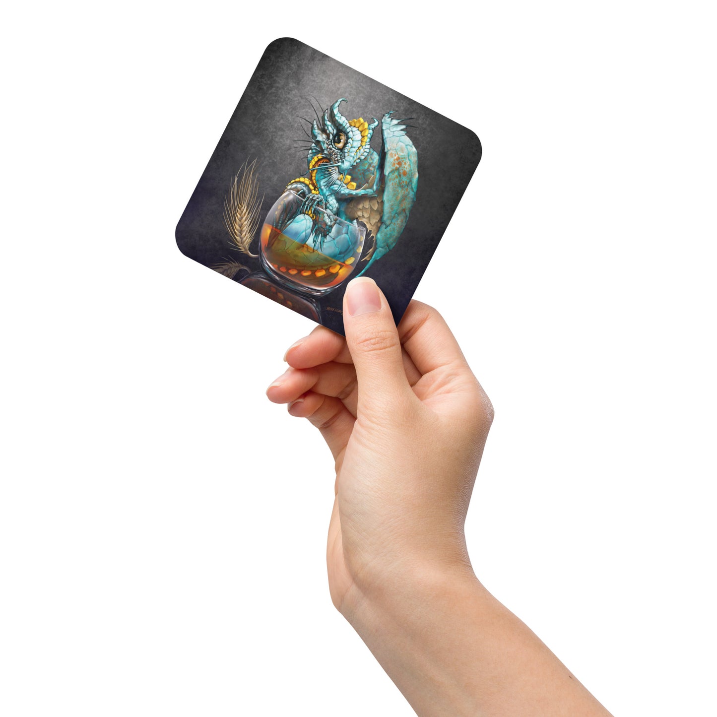 Whiskey Dragon Cork-back coaster - Free USA Shipping - Buy 4 get 20% off using code coaster4