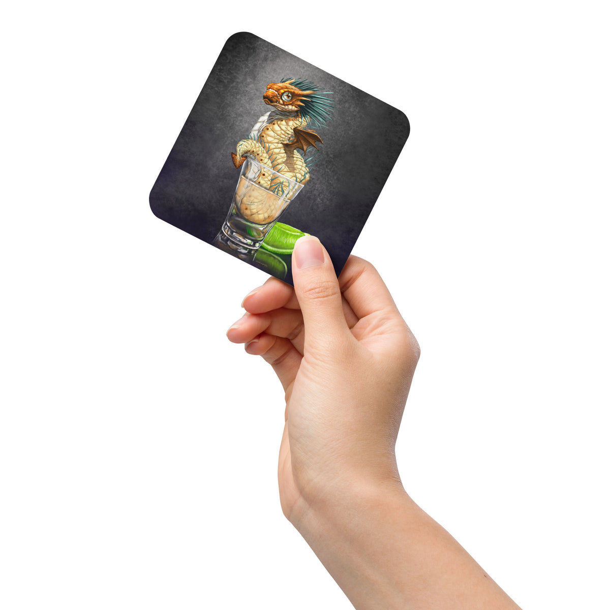 Tequila Dragon Cork-back coaster - Free USA Shipping - Buy 4 get 20% off using code coaster4