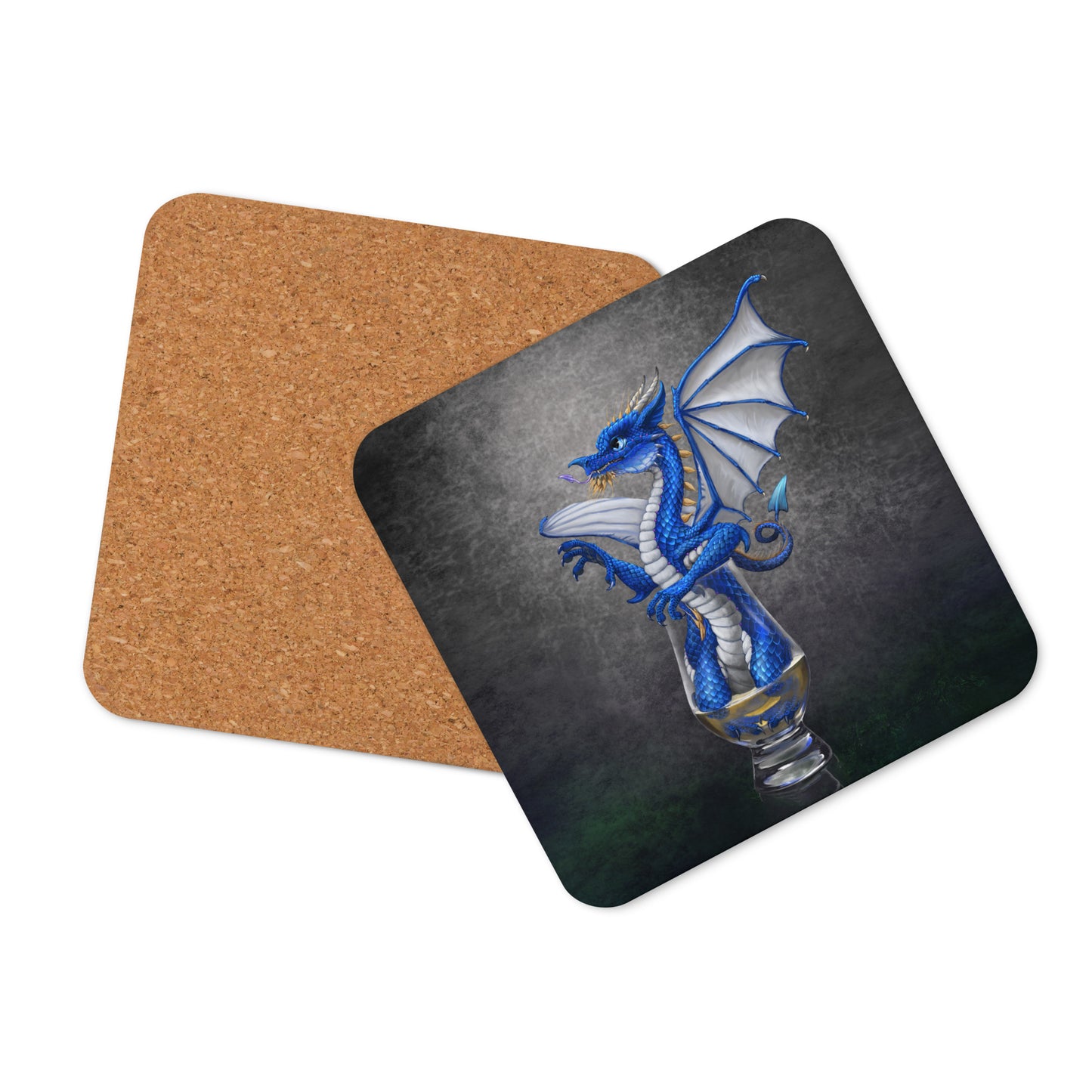 Scotch Dragon Cork-back coaster - Free USA Shipping - Buy 4 get 20% off using code coaster4