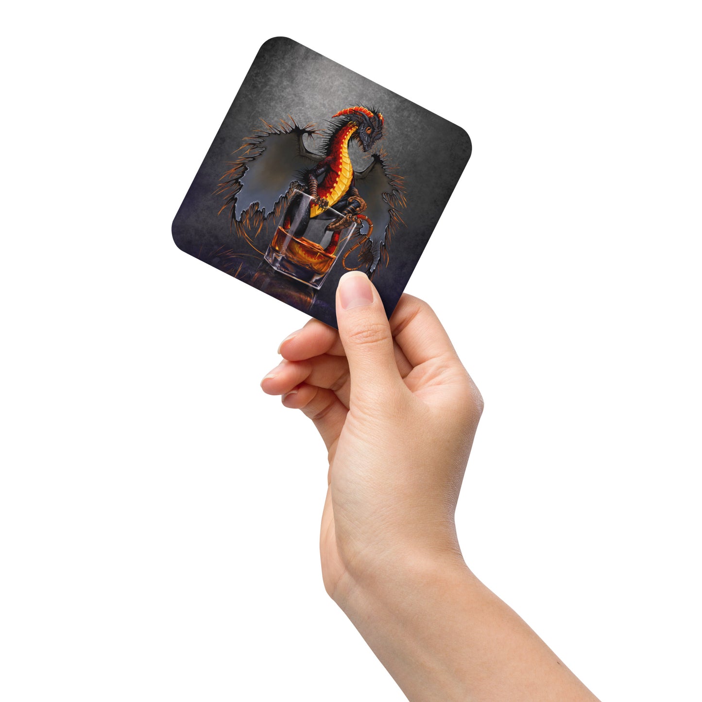 Rum Dragon Cork-back coaster - Free USA Shipping - Buy 4 get 20% off using code coaster4