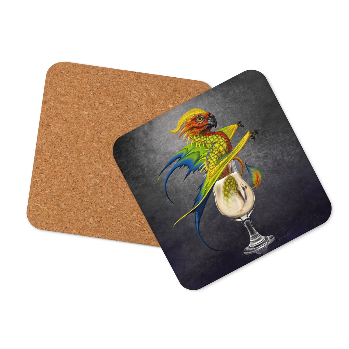 Pina Colada Cork-back coaster - Free USA Shipping - Buy 4 get 20% off using code coaster4