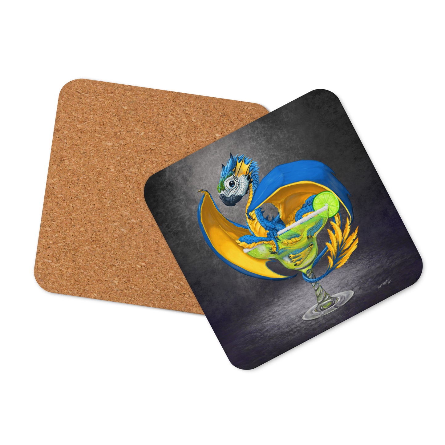 Margarita Dragon Cork-back coaster - Free USA Shipping - Buy 4 get 20% off using code coaster4