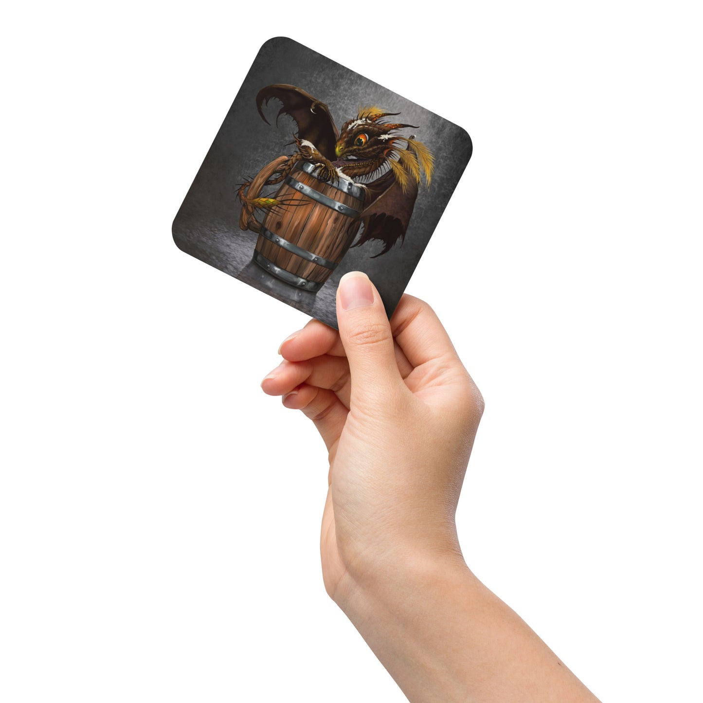 Dark Beer Dragon Cork-back coaster - Free USA Shipping - Buy 4 get 20% off using code coaster4
