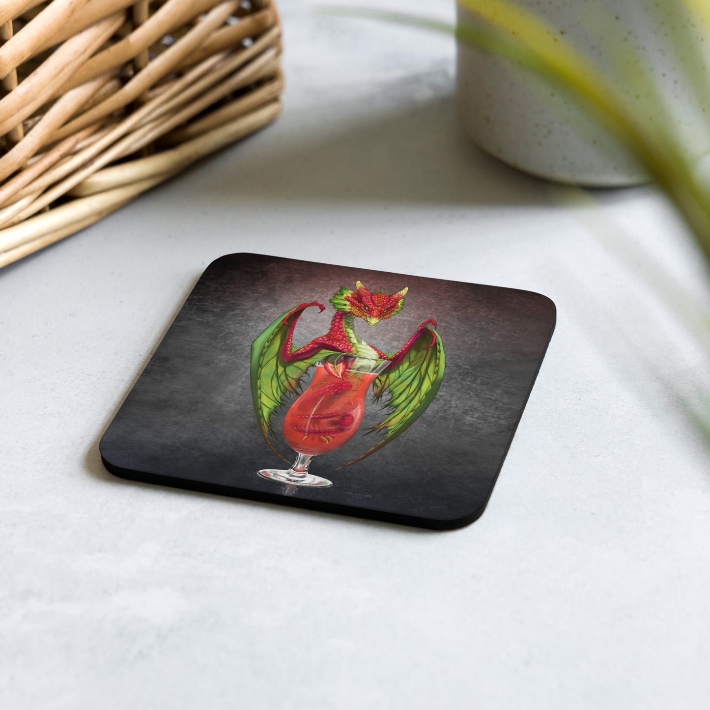 Daiquiri Dragon Cork-back coaster - Free USA Shipping - Buy 4 get 20% off using code coaster4