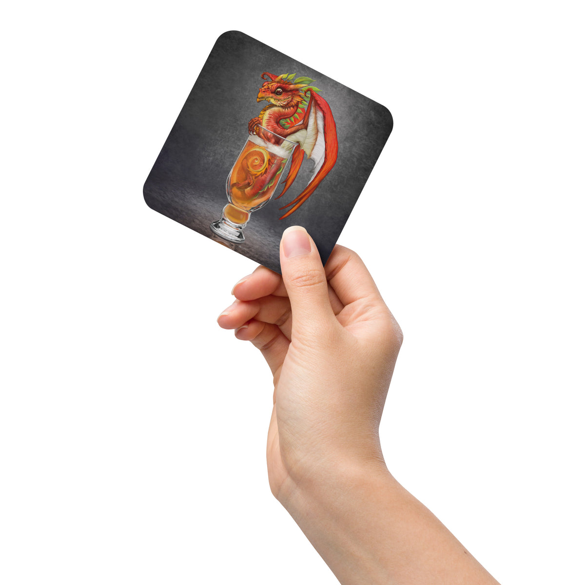 Cider Dragon Cork-back coaster - Free USA Shipping - Buy 4 get 20% off using code coaster4