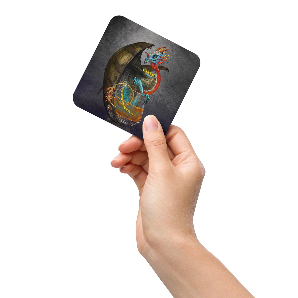 BOURBON Bourbon Dragon Cork-back coaster - Free USA Shipping - Buy 4 get 20% off using code coaster4