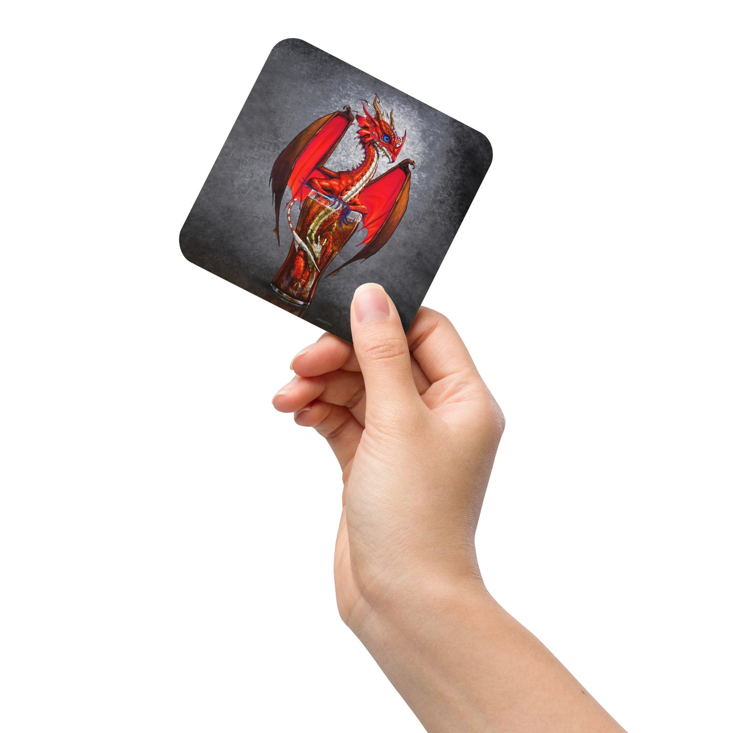 Cola Dragon Cork-back coaster - Free USA Shipping - Buy 4 get 20% off using code coaster4
