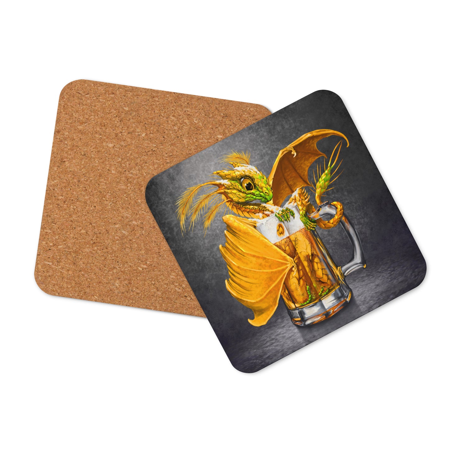 Beer Dragon Cork-back coaster - Free USA Shipping - Buy 4 get 20% off using code coaster4