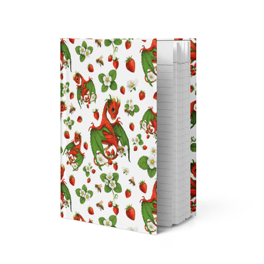 Strawberry Dragons Hardcover Journal Matte - Free USA Shipping