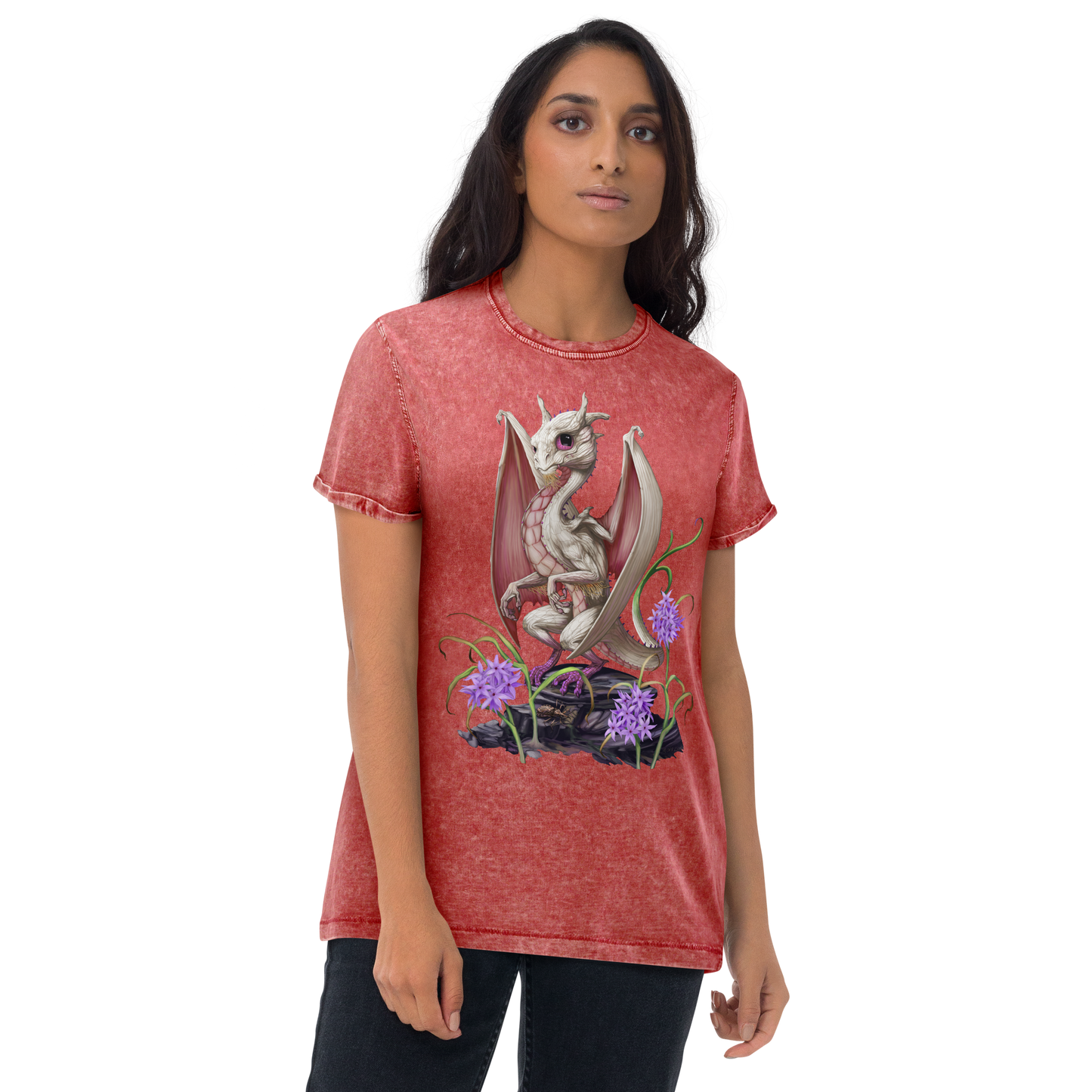 Garlic Dragon Denim Look Unisex T-Shirt - Free USA Shipping