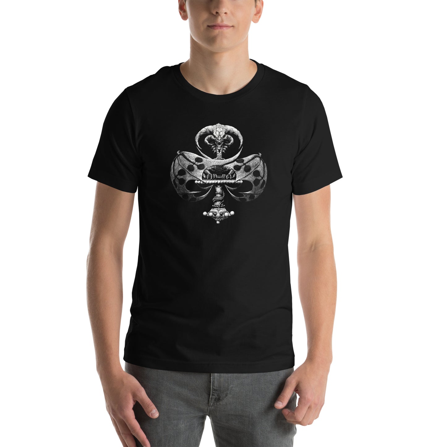 Dragon of Clubs Unisex t-shirt - Free USA Shipping