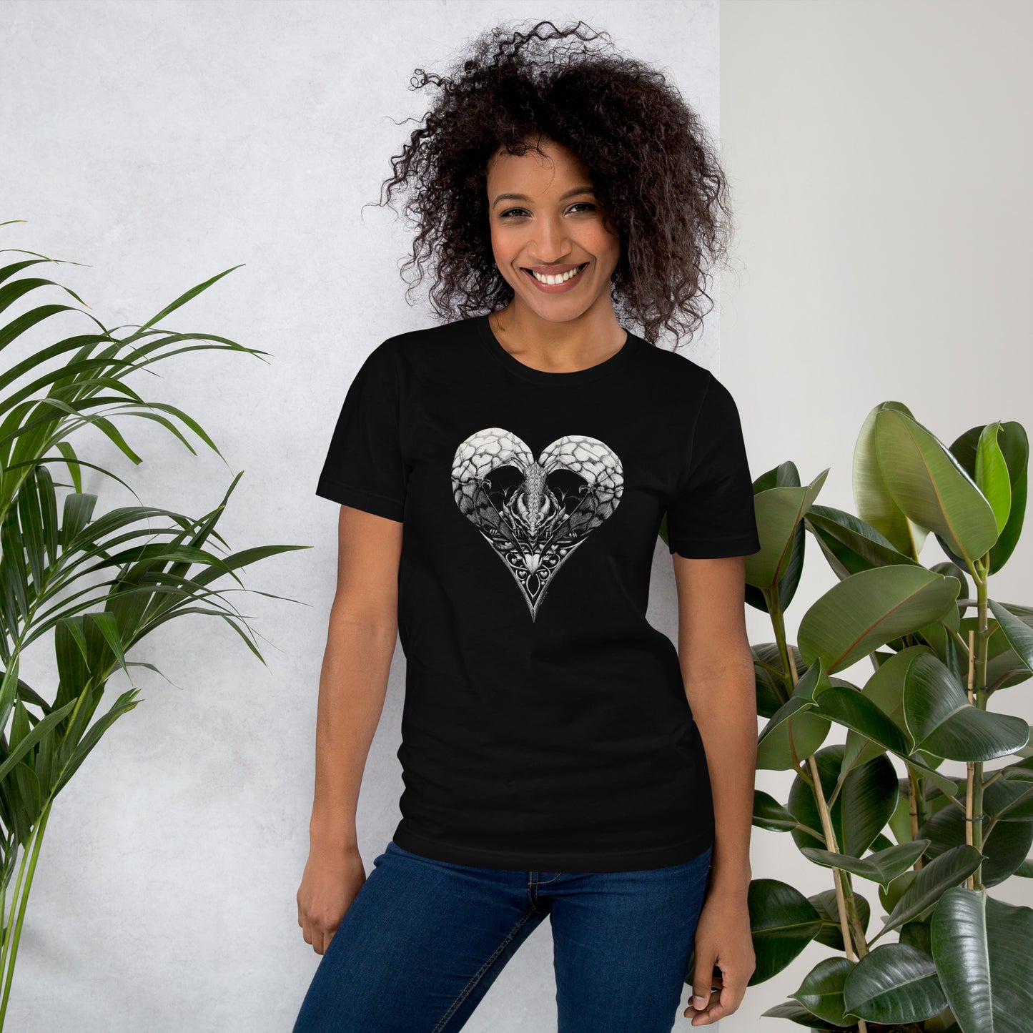 Dragon of Hearts Unisex t-shirt - Free USA Shipping