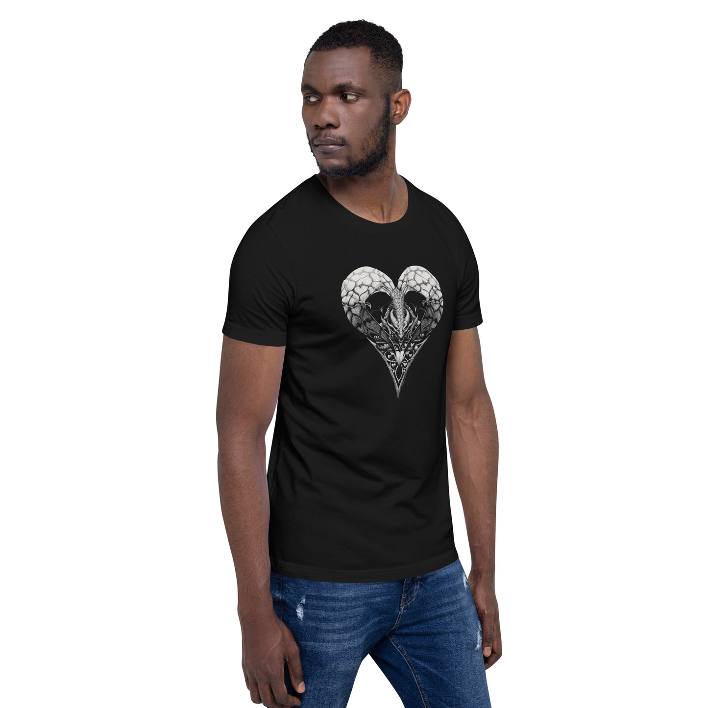 Dragon of Hearts Unisex t-shirt - Free USA Shipping