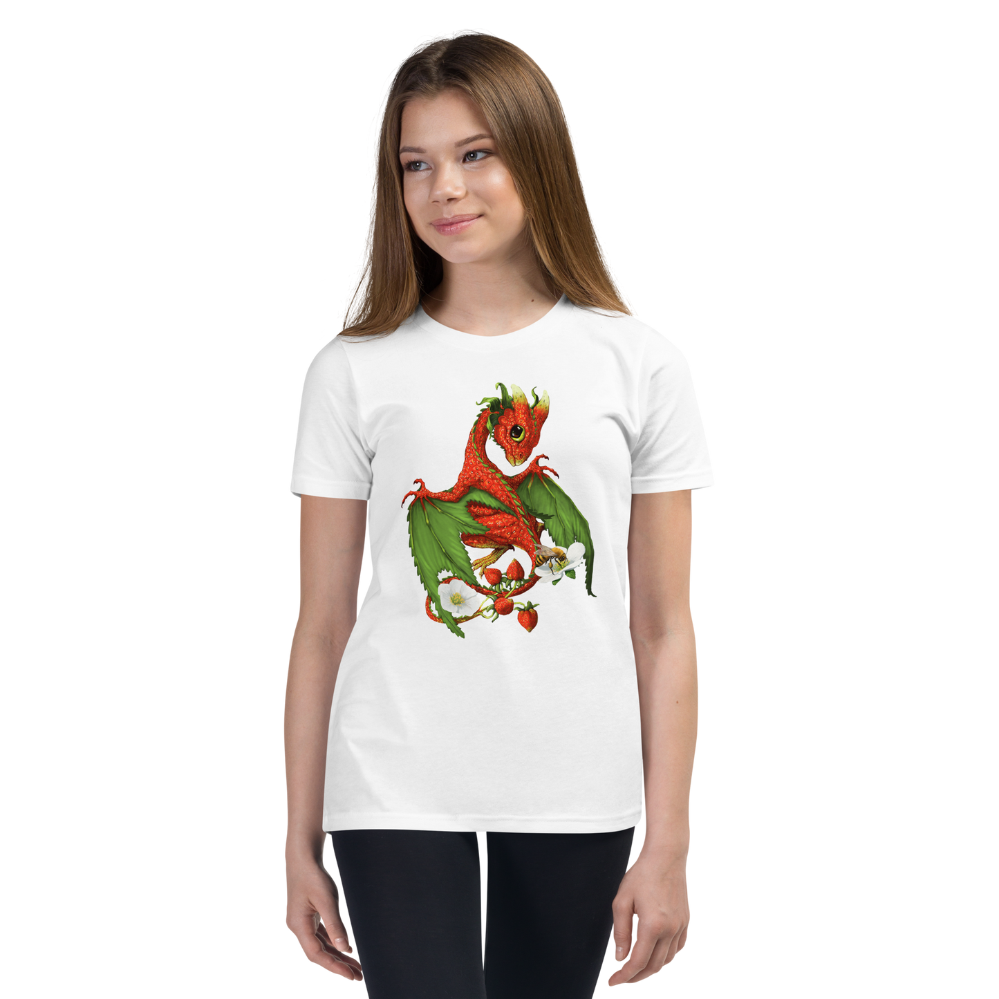 Strawberry Dragon Youth Short Sleeve Unisex T-Shirt - Free USA Shipping